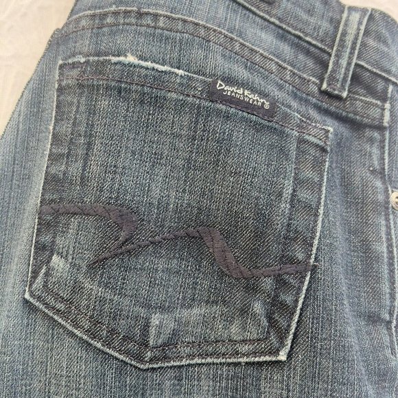 WOMEN BLUE DAVID KAHIM JEANS DENIM WEAR CUT#1176 STYLE 3500   Flex Ultra  SIZE 0 - Picture 8 of 11